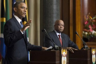 Afrique du Sud : Obama aborde le réel motif de son voyage chez  Zuma